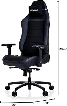 VERTAGEAR PL6800 Ergonomic Big & Tall Gaming Chair Featuring ContourMax Lumbar & VertaAir Seat Systems - Carbon Black