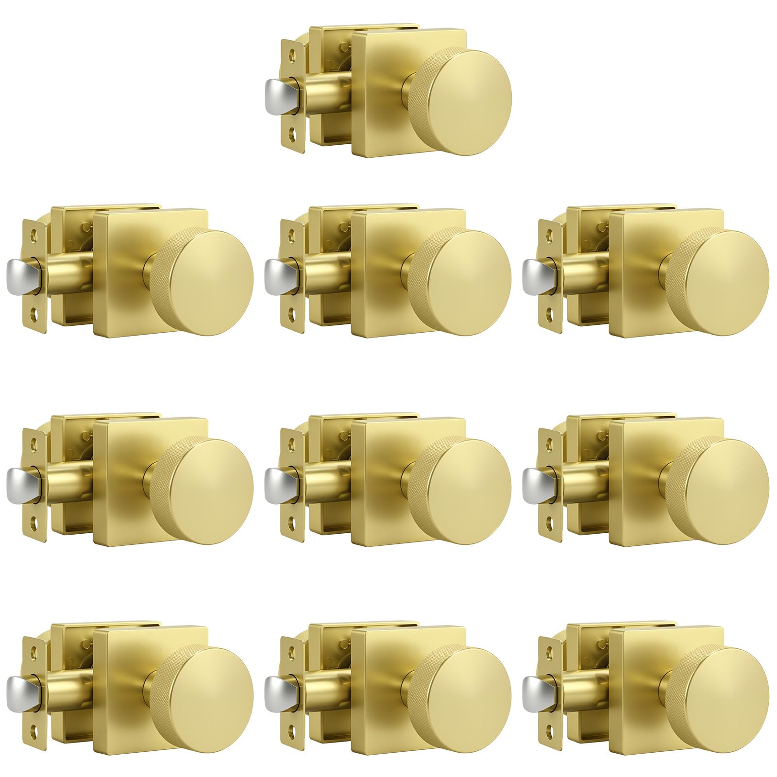 Black Closet Door Knobs - Keyless Passage -12