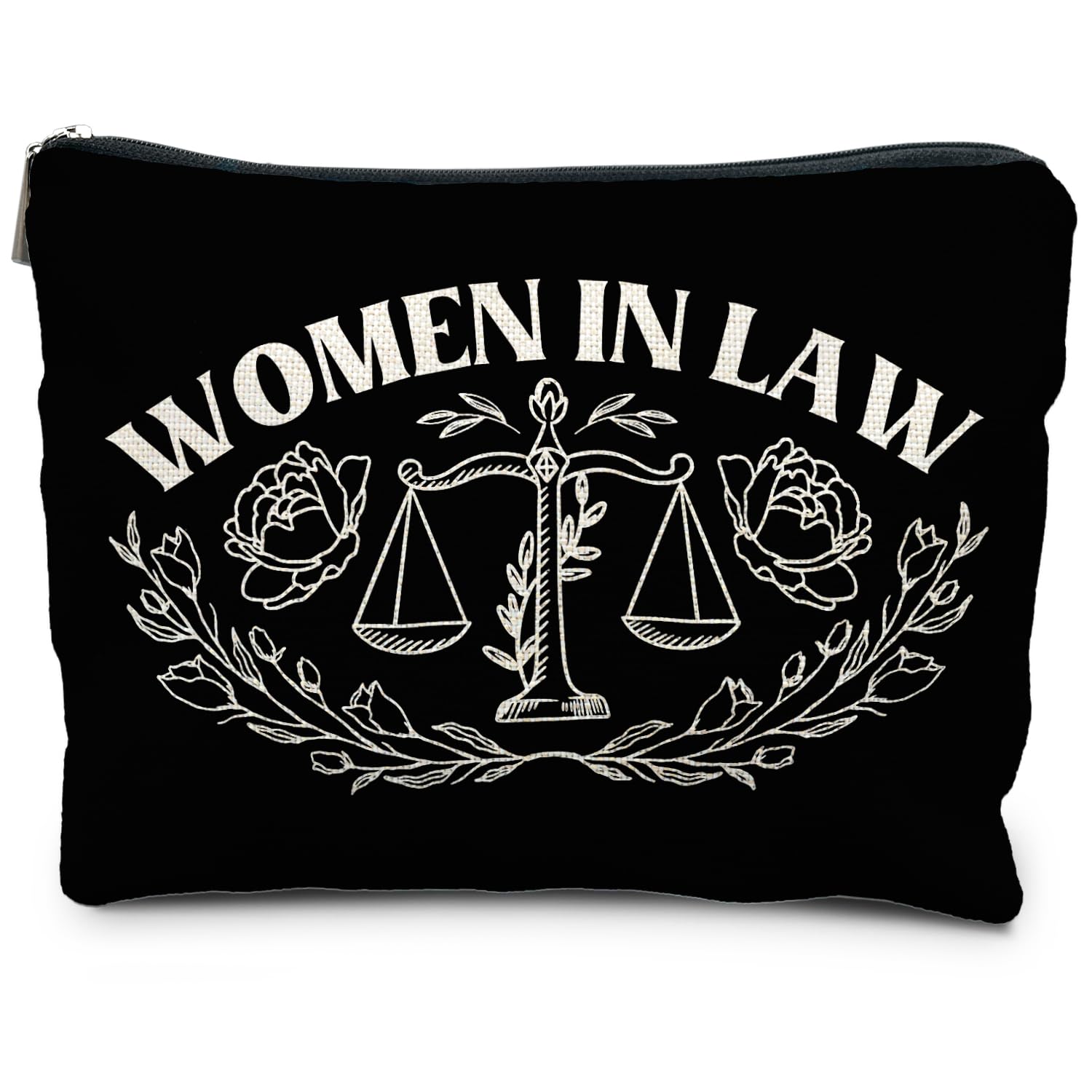 RYYCDOI Lawyer Gifts for Women - Law Graduation & Future Lawyer Gift, Women in Law Cosmetic Bag - Black Makeup Pouch