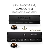 Vista 2 de Nespresso Cápsulas Vertuo, Double Espresso Scuro, café espresso tostado oscuro, 30 cápsulas de café, prepara 2.7 onzas.