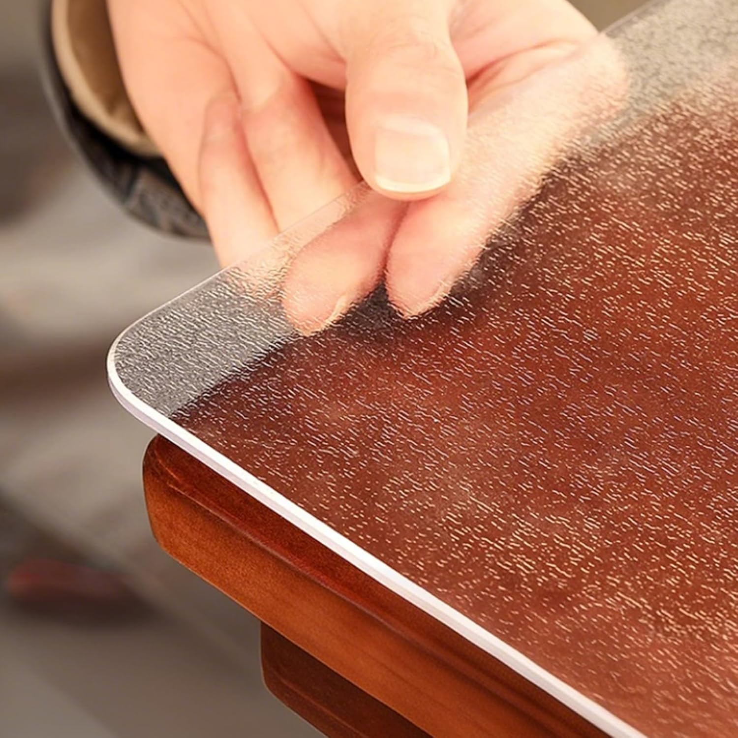 Clear Table Protector 2mm Thick, 44" x 96" Clear Table Cover Protector, Plastic Table Cover, Desk Protector Mat, Waterproof Desk Cover Pad for Coffee Table, Writing Desk, Dining Room