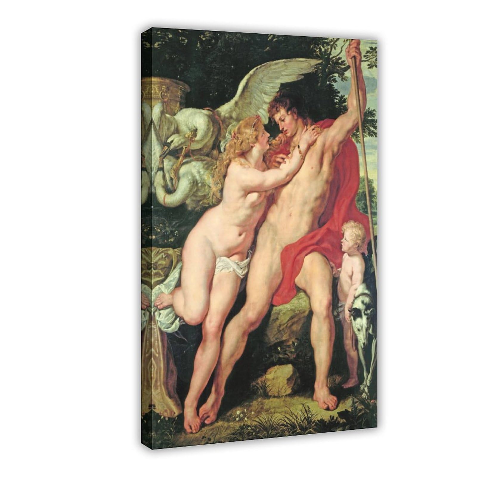JFECTH Venus And Adonis (Circa 1610) Canvas Poster for Office Decor Gift