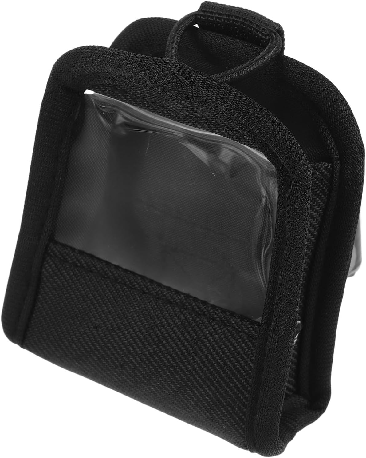 Guitar Transmitter Holder with Belt Clip Compatible Oxford Cloth Case, Shockproof Storage Pouch with Window for Guitar Transmitter and Receiver, for Gig Bag Accessory Pocket