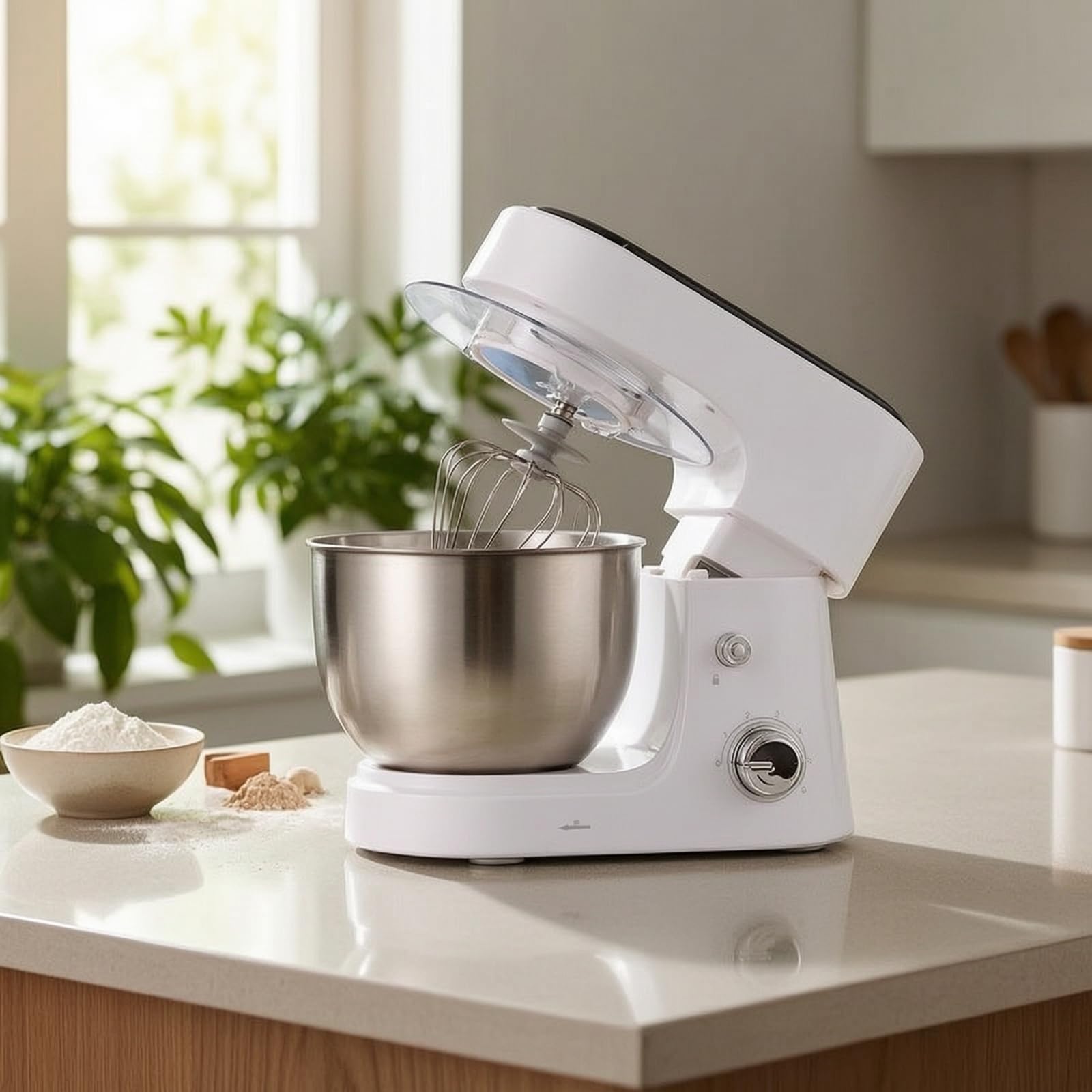 Impastatrice Planetario Robot da Cucina con Ciotola Regolabile Elettrodomestico per Pasticceri Amatoriali, Famiglie