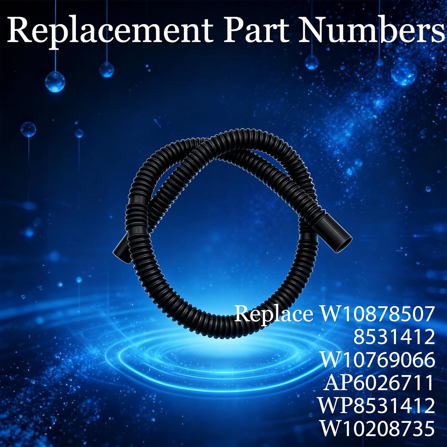 Dishwasher Water Inlet Hose, Fit for Whirlpool Maytag KitchenAid Kenmore Dishwashers, Dishwasher Water Inlet Tubing Replace 8531412 W10769066 AP6026711 GU2300XTVT0 WDTA50SAHZ0