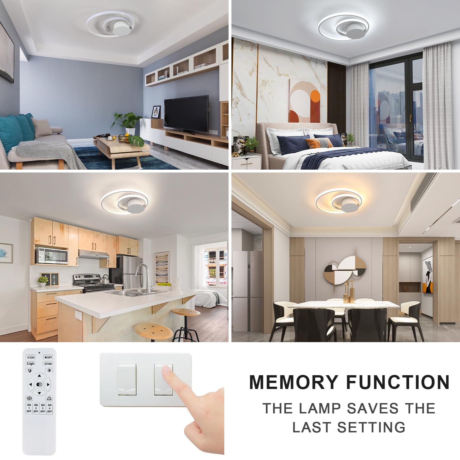 Plafon Led Techo Regulable Con Mando A Distancia 30W 3000K-6500K Blanco