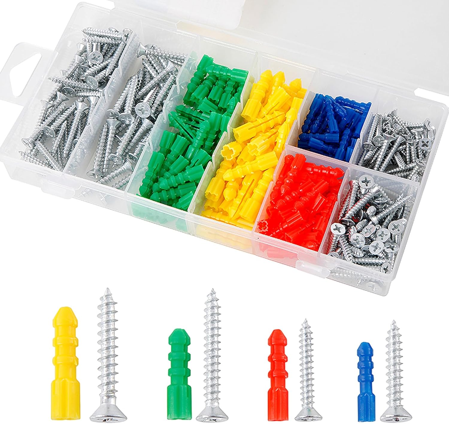 BAAB FASTENER Anchor And Metal Screw Assortment Self Tapping Wall