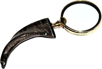Magnifying Glass Table Top Decorative Antique Vintage Style Brass Crafted Horn