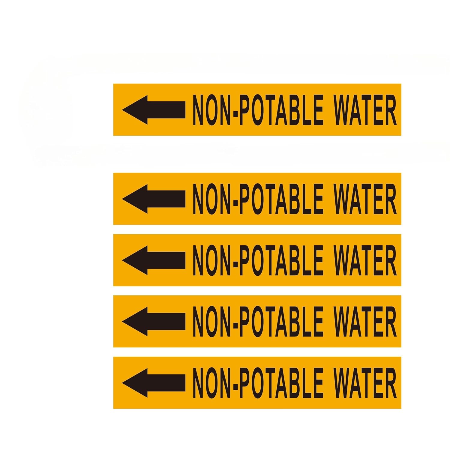 Pipe Flow Markers Label Stickers with Arrows 20 Packs 1-3/5 x 8 Inch Self-Stick Pipe Identification Marking Labels, Cold Water Right-Pointing Arrow