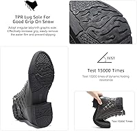 Vista 5 de STQ Botas de combate con cordones para mujer