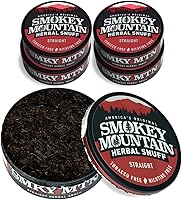 Vista 14 de Smokey Mountain - Tabaco a base de hierbas de corte largo – Menta ártica – Caja de 5 latas - Rapé sin tabaco y sin nicotina