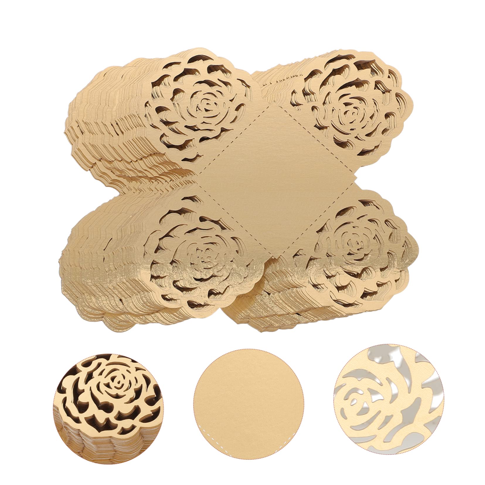 DECHOUS 200pièces Caissettes pour Bonbons Et avec Décorations Dentelle pour Mariages Et Fêtes Support pour Truffes Et Douceurs