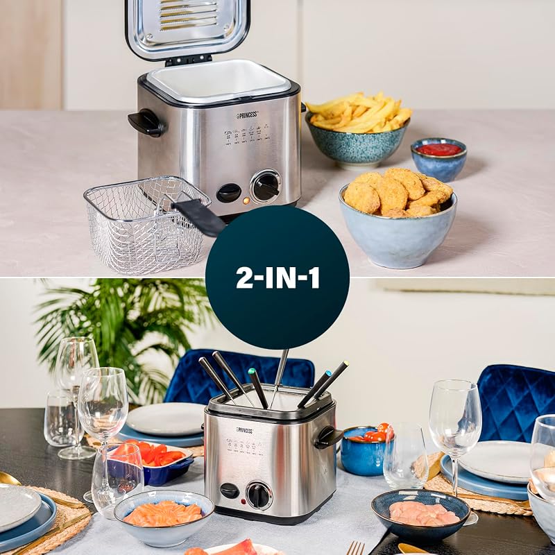 Princess Rozsdamentes Fritőz és Fondue Készülék