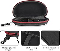 Vista 3 de Linkidea Estuche rígido extra grande para lentes de sol, bolsa de almacenamiento de gafas de sol de gran tamaño (XXL), Negro