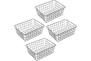 Wire Storage Basket 4 Pack