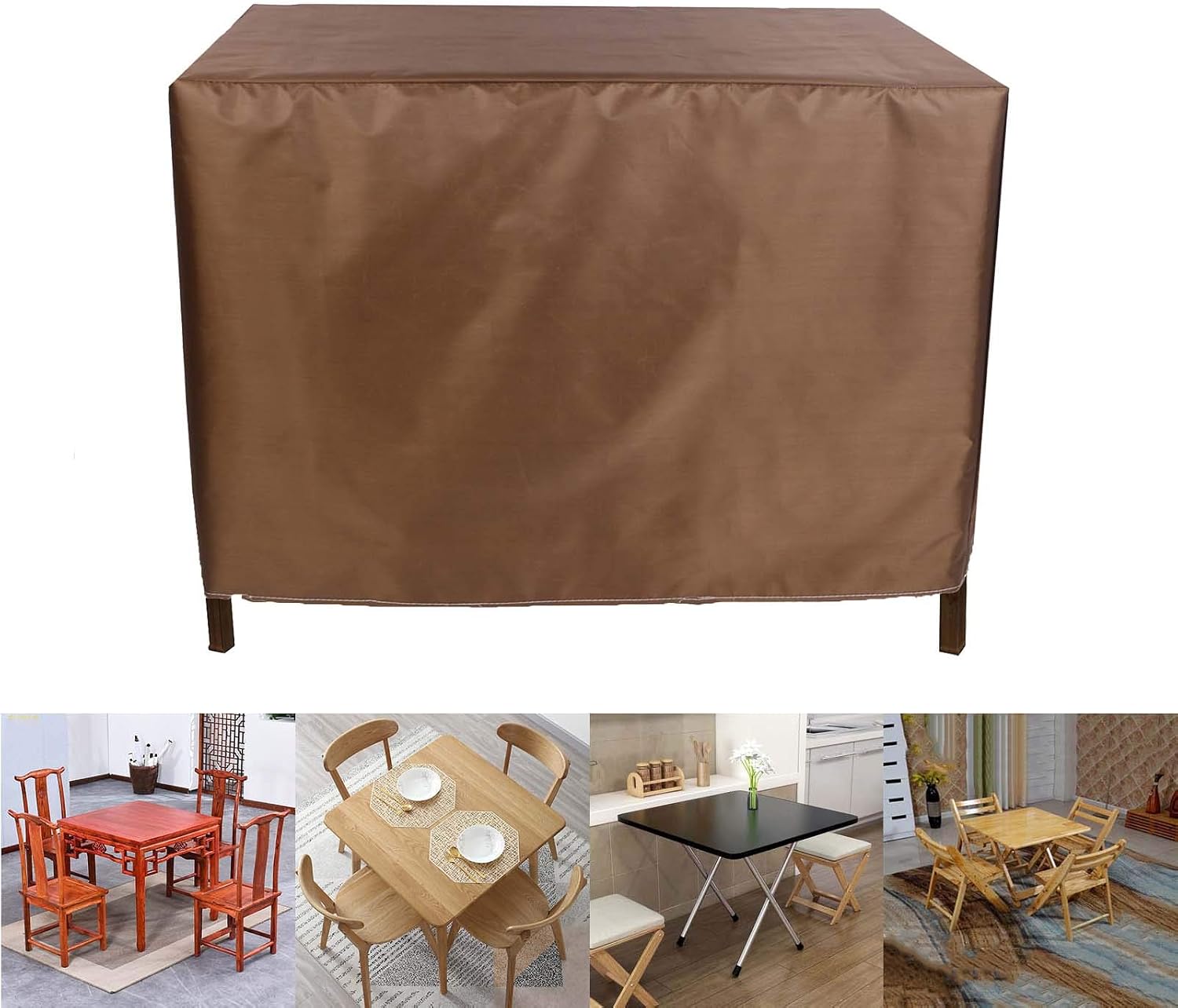 Rectangle Patio Furniture Covers 67×28×36inch, Outdoor Table Cover Waterproof Square, Garden Furniture Covers Large 420D, Breathable Oxford Fabric Snowproof Wind-Proof