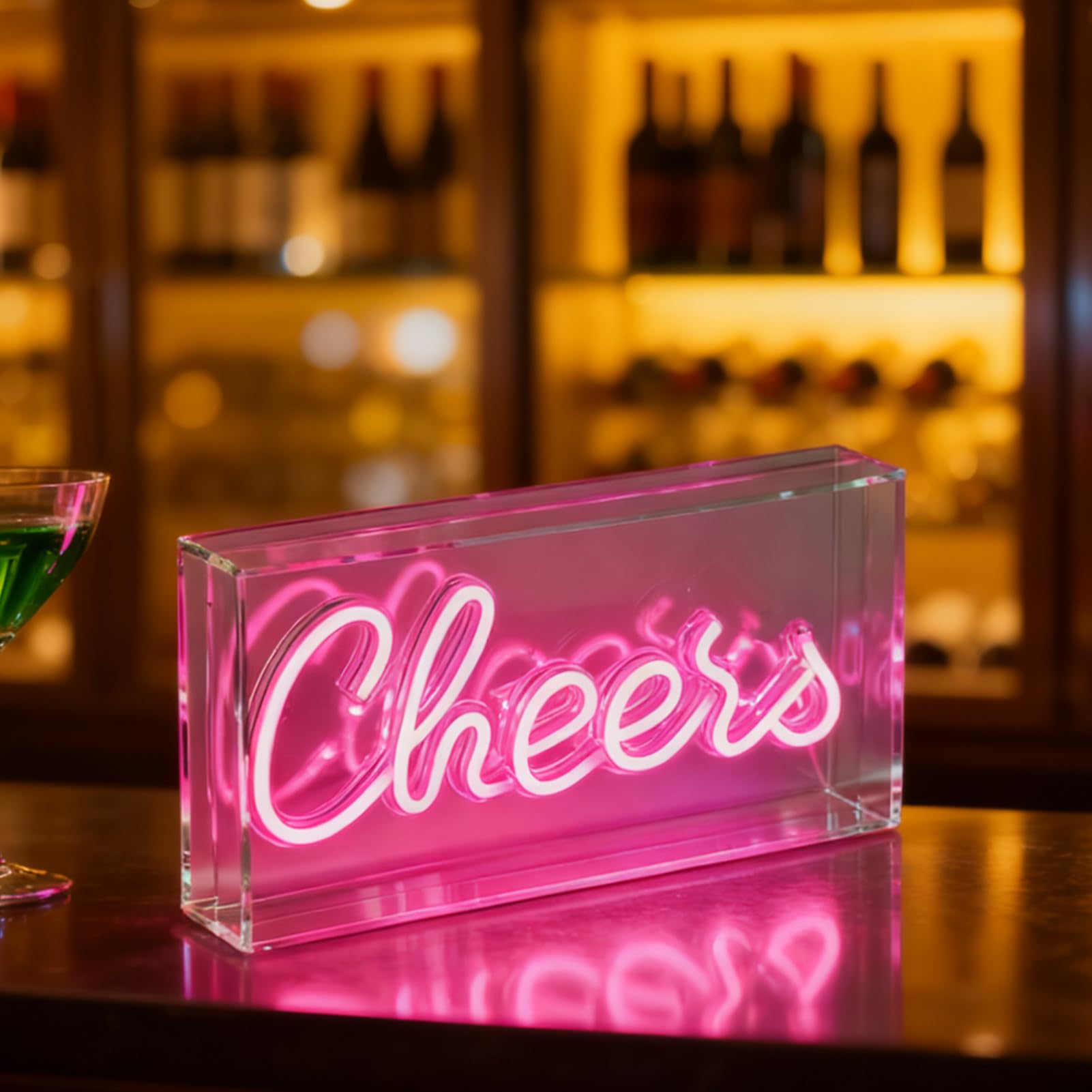 Bar Neon LED Znak USB Zasilana Lampa Biurkowa 3D Neon