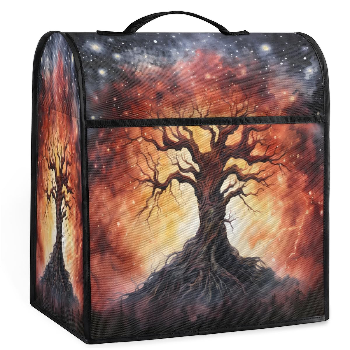 Coffee Maker Cover Galaxy Tree Kitchen Appliance Covers Small Appliance Covers Blender Cover Juicer Cover Dust Covers for Kitchen Appliances with Top Handle and Pockets,Washable,C536