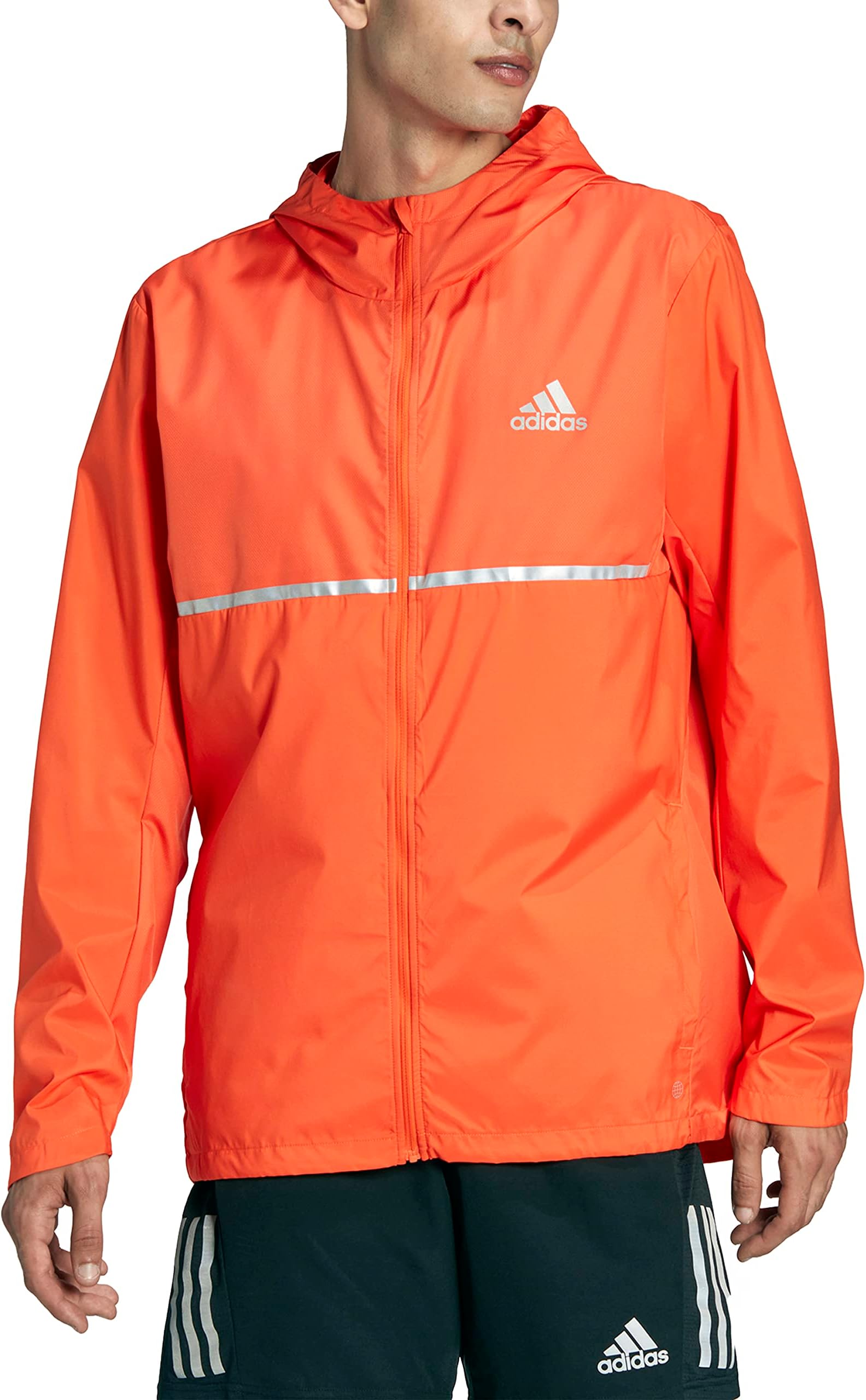 orange adidas coat