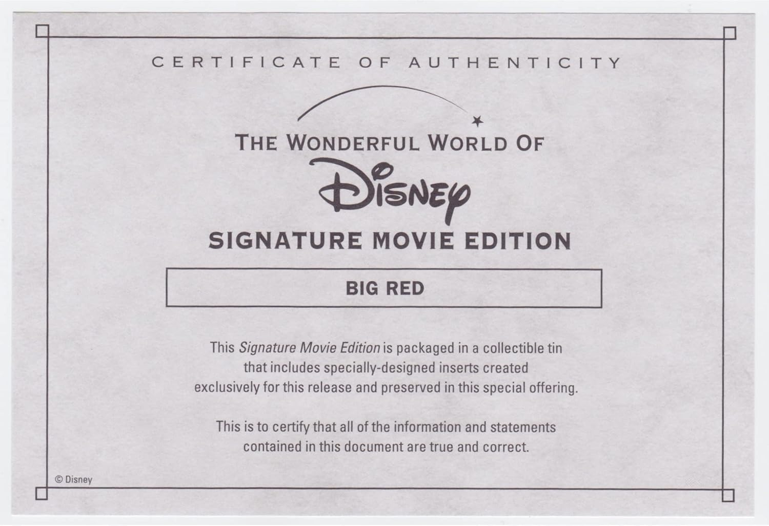 Big Red (Disney Signature Movie Edition)