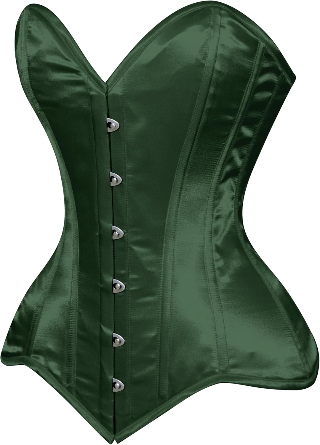 Daisy corsets womens Daisy Corsets Womens Dark Green Satin Overbust Corset Waist Cincher Bustier & Plus Size - Image 2