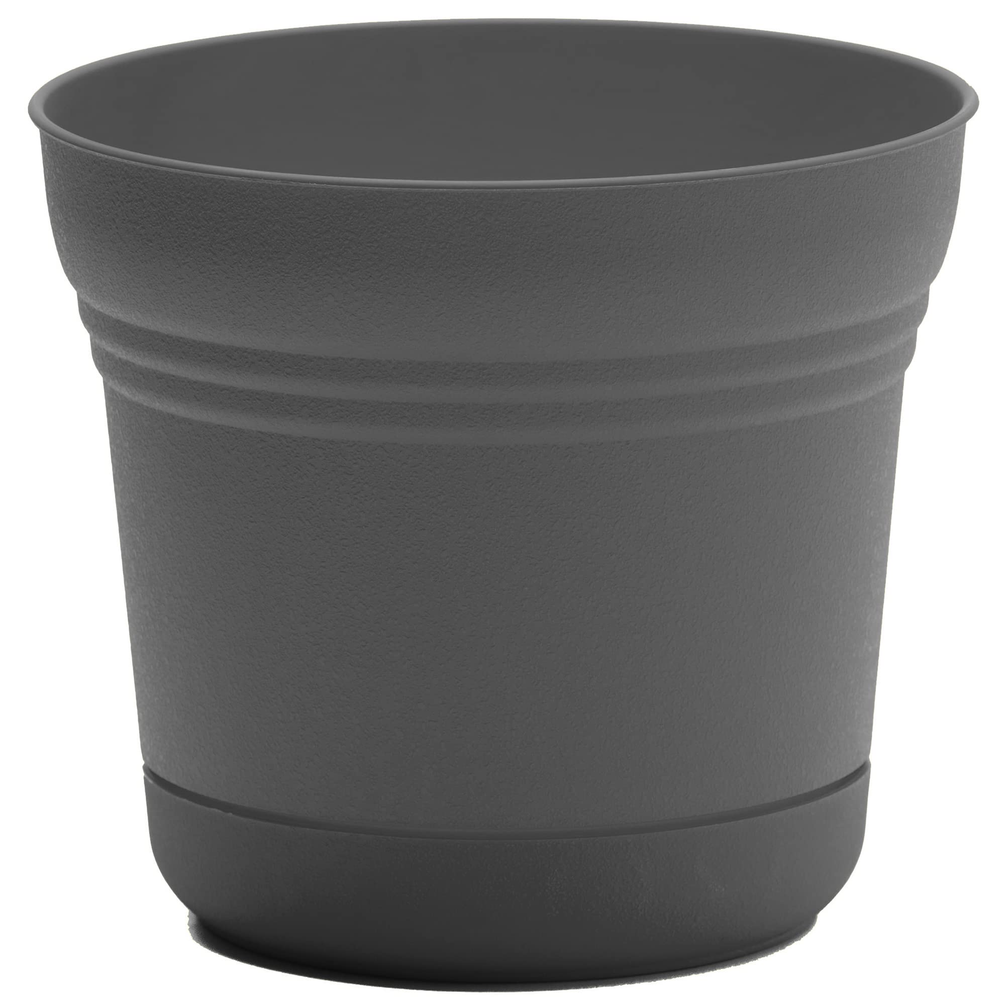 Bloem SP14908 Saturn Planter w/Saucer 14" Charcoal