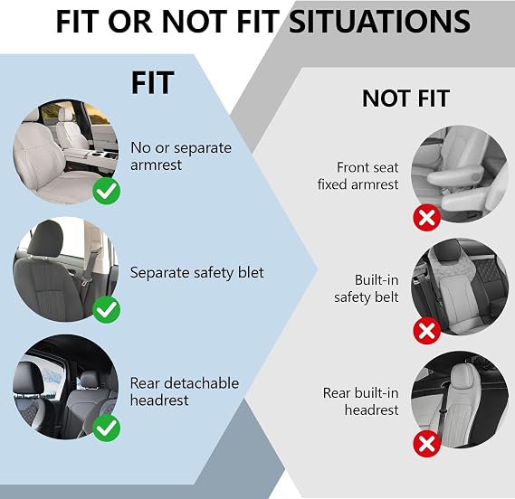 Leather Car Seat Covers Full Set,Universal Front Rear Seats Protectors Set | Soft & Breathable Car Seat & Headrest Covers with Airbag Compatible,Waterproof Cushion Cover for Most Cars,Vans,SUVs (Black)