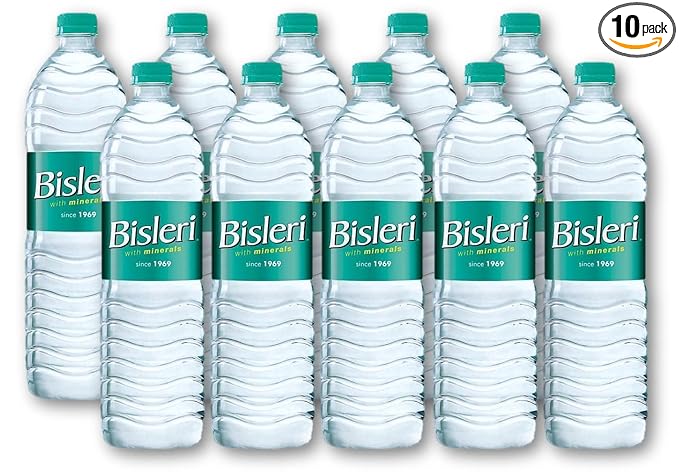 Bisleri Drinking Water 1L Bottle (Pack of 10) Unique
