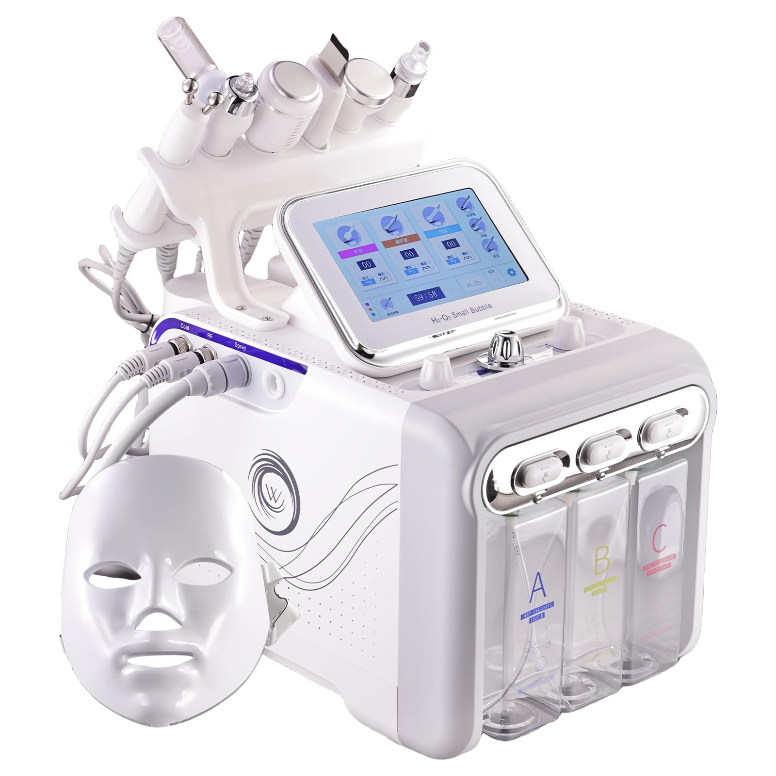 7-in-1 Wasserstoff-Sauerstoff Gesichtsmaschine – Multifunktionales Gesichtsreinigungsgerät für Tiefenreinigung, Reinigungsmaschine Geeignet für Haus und Schönheitssalon