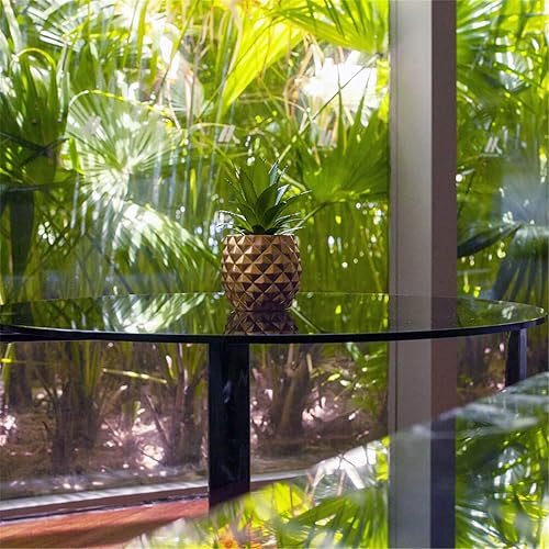 Miniatura 7 de Decoración artificial de piña en maceta, piña falsa, decoración de mesa de cocina (dorado)