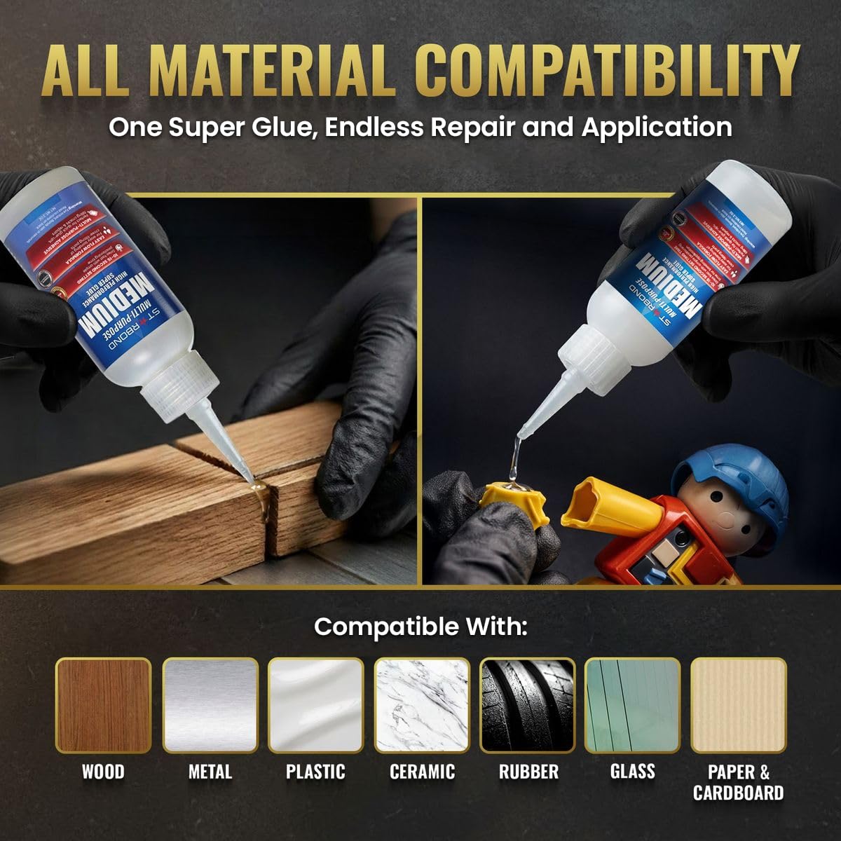 Starbond Super Glue Pro Kit - Strong & Fast CA Glue -7