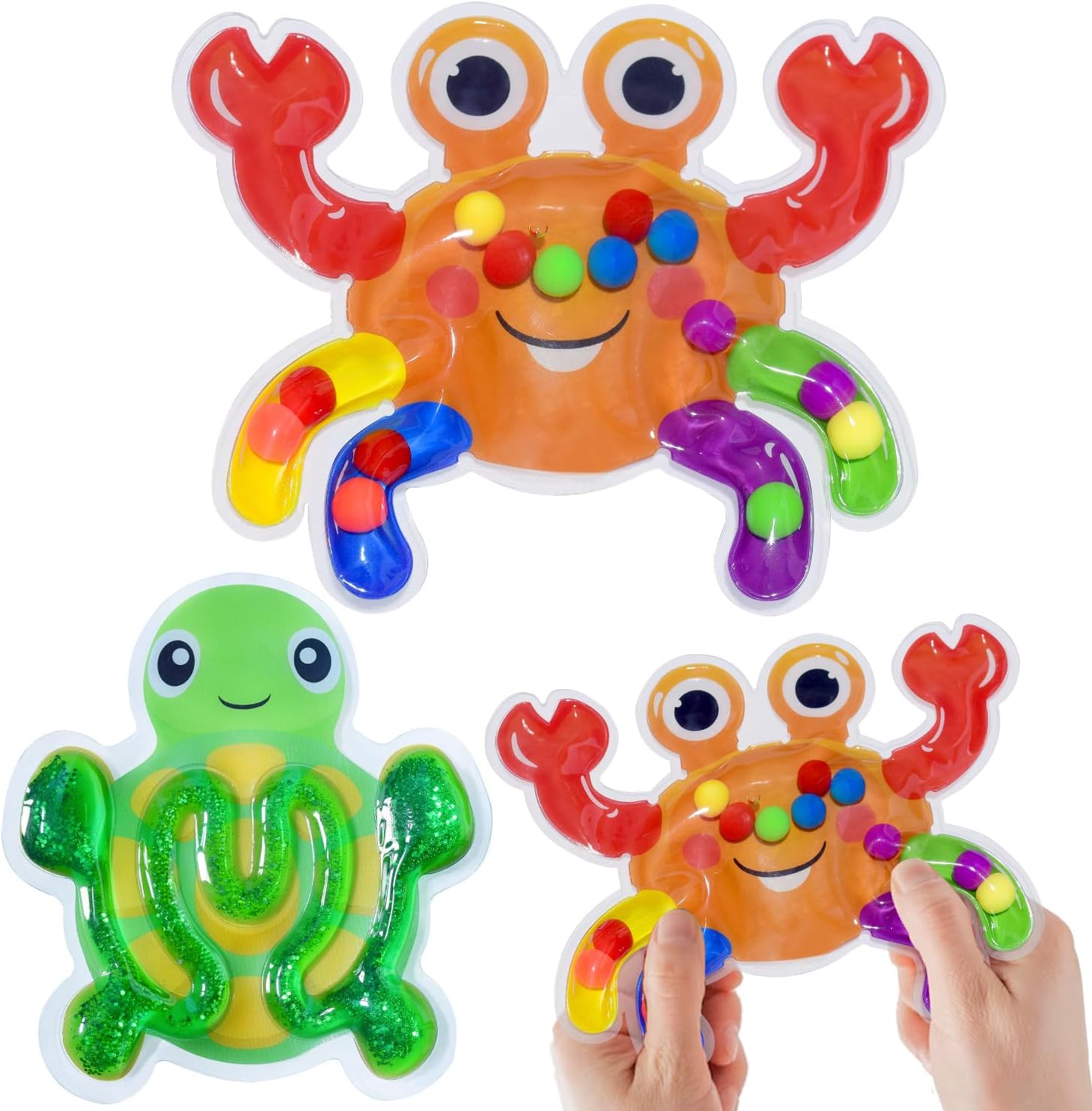 Color Sorting Montessori Toys – Fine Motor Skill Sensory Game, Educational Learning Activity, Turtle Crab Calm Down Fidget Toy for Toddlers, Travel-Friendly Stocking Stuffer for Kids Ages 3 4 5 Year