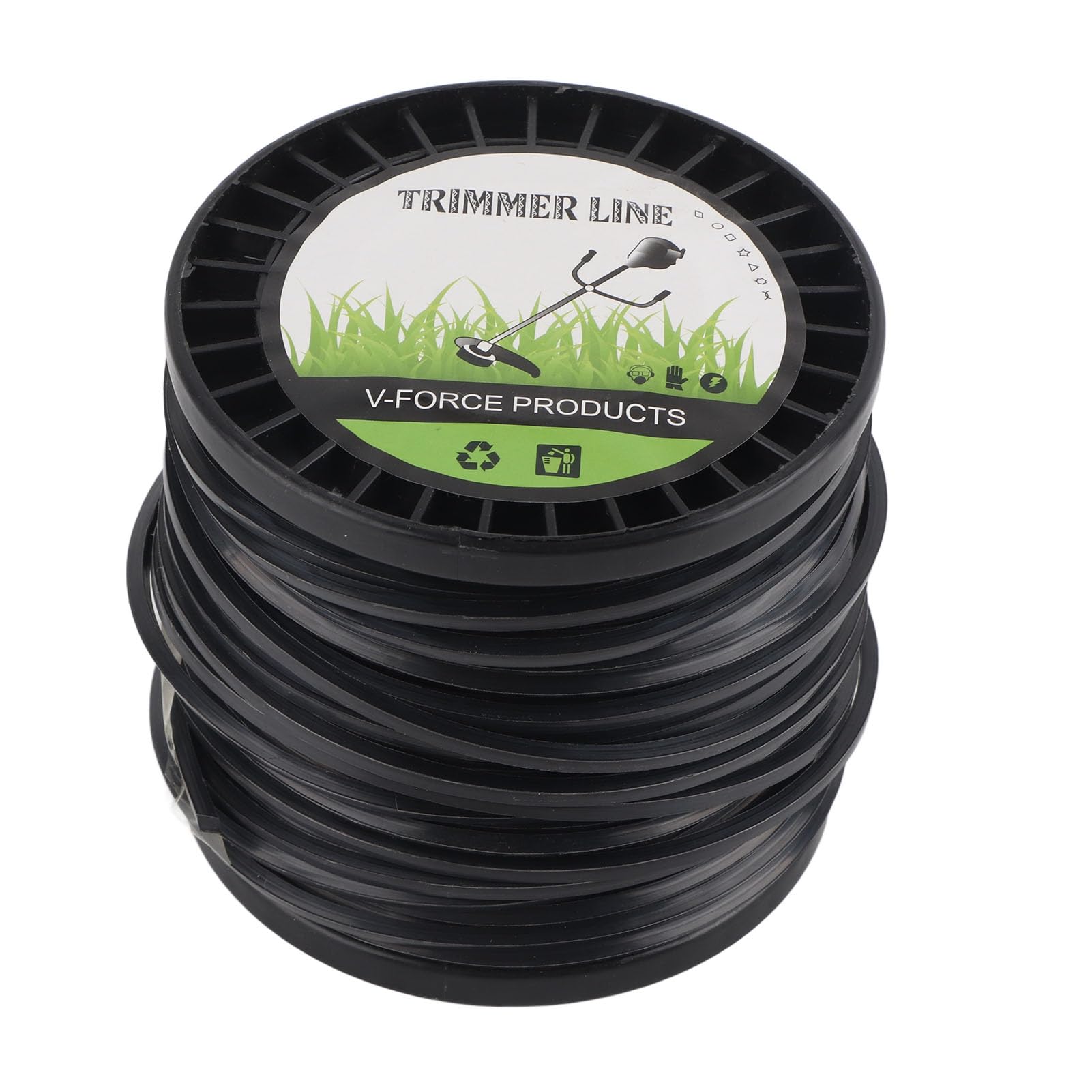 Hilo de desbrozadora Cuadrado de 3,3 mm, Resistente, Hilo de desbrozadora, Cortador de Hilo de Nailon para cortacésped de césped Mediano a Pesado (50m)