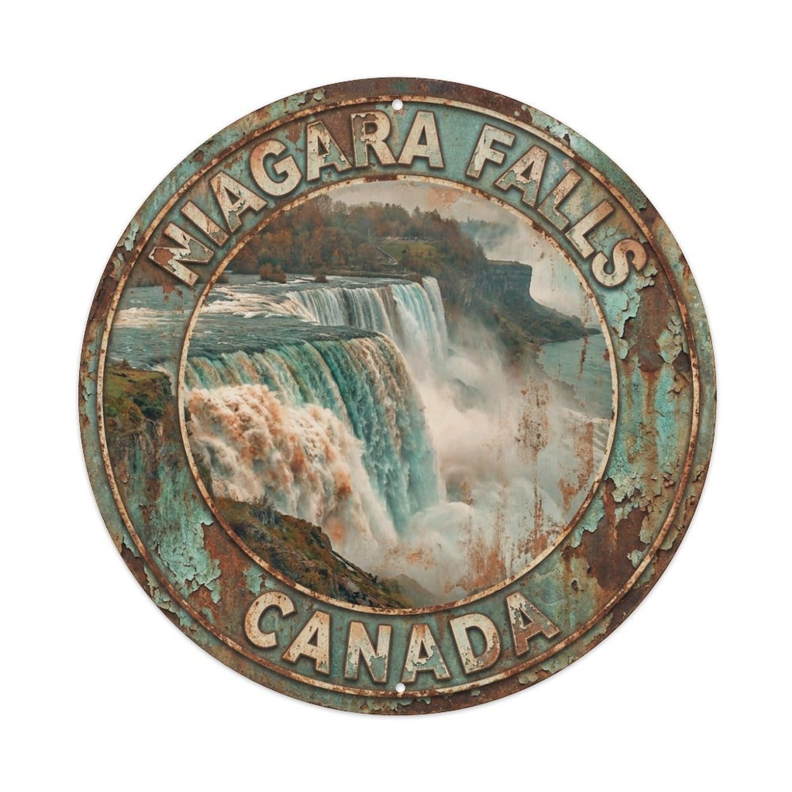 Galvaxio Style Vintage Travel Canada Niagara Falls Metal Tin Sign