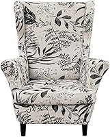 Vista 20 de Fundas para silla de ala, 2 piezas, elásticas, de elastano, con respaldo de ala, fundas para sofá, fundas protectoras de muebles, suaves con parte 9