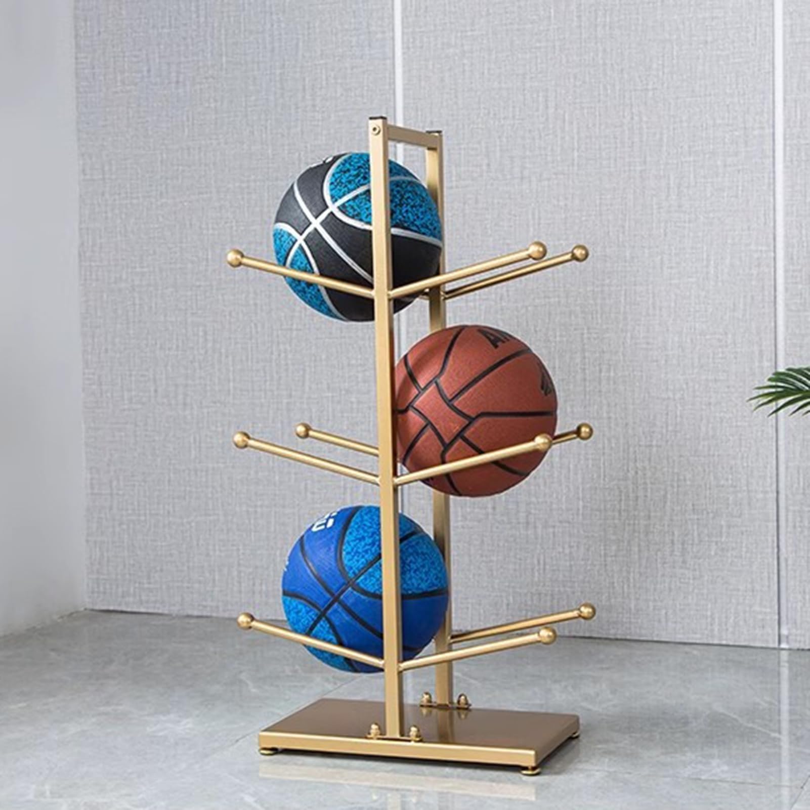Sportball-Organizer-Gestell Mit Rutschfesten Fußpolstern,Vertikales Basketball-Gestell,Ball-Aufbewahrungshalter For Volleyball,Fußball,Wohnzimmer,Garage,Organizer-Ständer,Mehrschichtiger Sortierrahmen