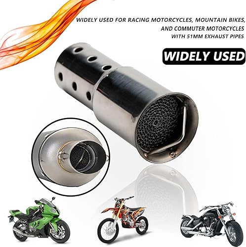 Miniatura 6 de LKV Motocicleta DB Killer 2.008 in silenciador universal deflector de ruido extraíble compatible con Harley Moto Guzzi Honda Kawasaki Suzuki Yamaha