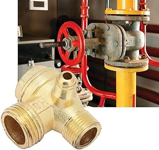 Broco Anti-Return Valve, Compressor, 3-Way Thread, air Compressor Valve, Male Threaded Check Valve, Replacement Parts for Tube Fitting Tool