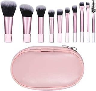 Juego de 10 mini brochas de maquillaje de via...