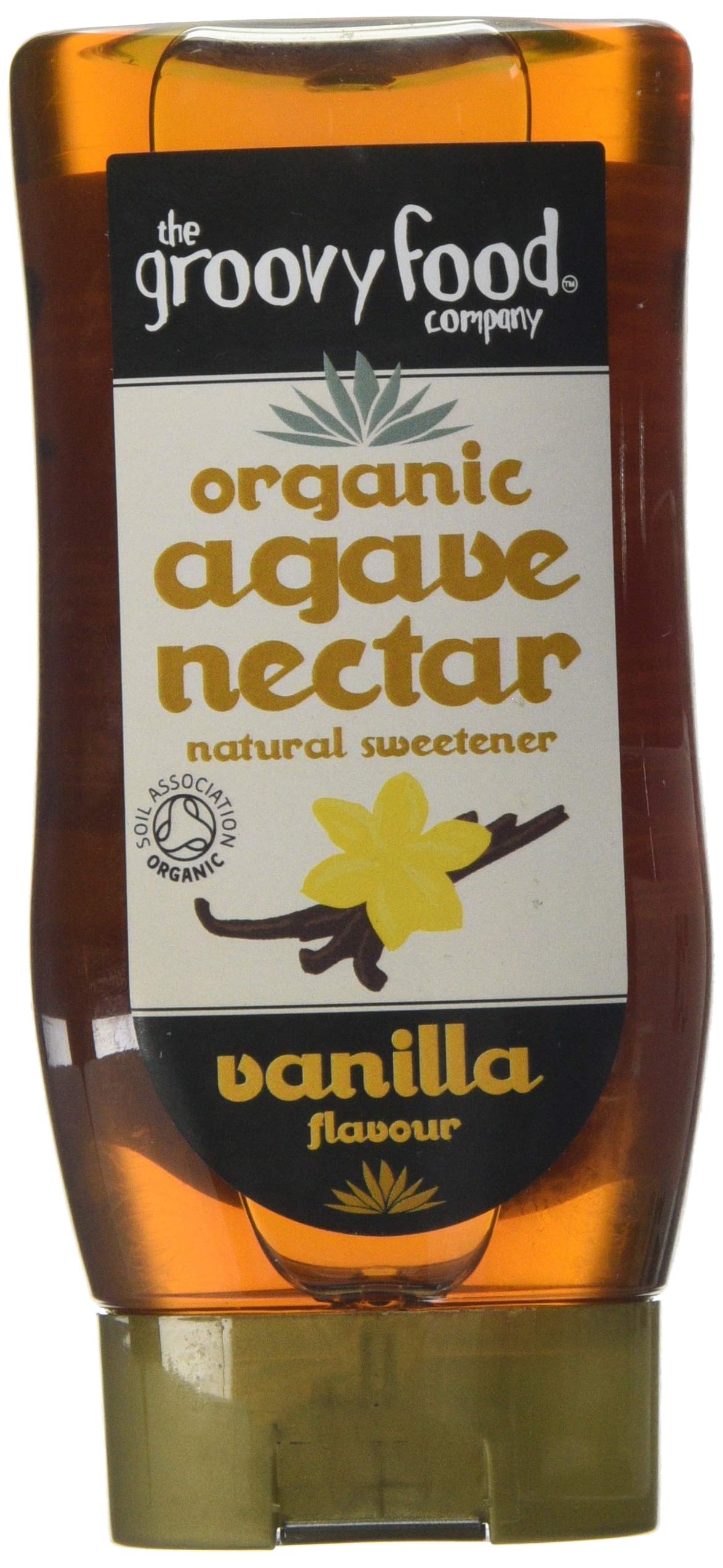 Groovy Food Company Organic Agave Nectar Vanilla Flavour, Amber, 250ml, Pack of 3