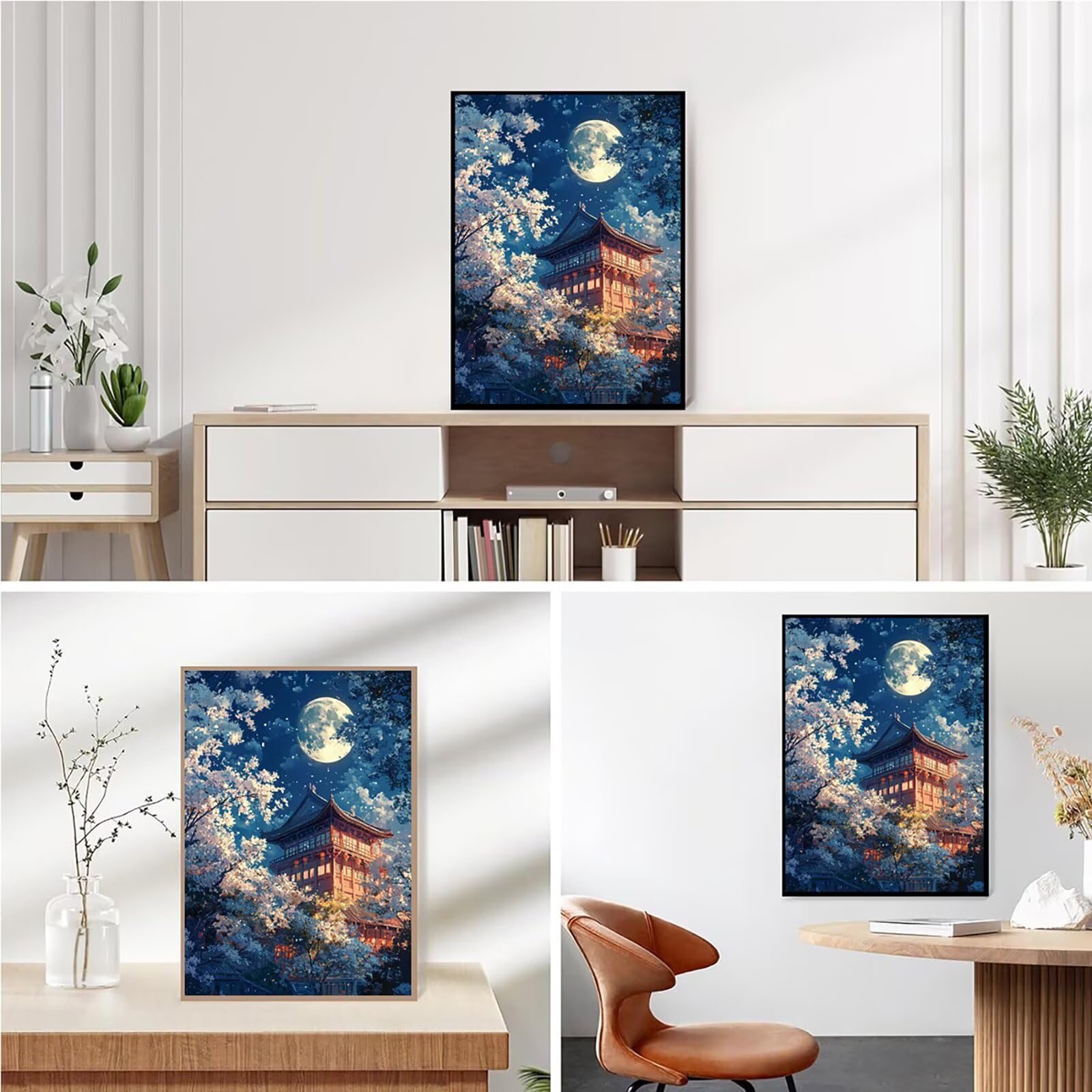 Diamond Painting Kit Completo, Diamond Painting Piccola Città, 5D Pittura Diamante Kit Manualidades Adultos DIY Diamantini Crystal Art Disegni Ricamo a Punto Croce Artigianale,60x90cm Paesaggio j0-660