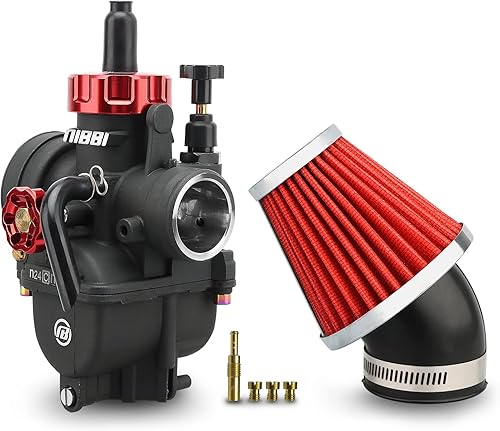 Miniatura 1 de NIBBI Kit de carburador PE28, carburador de motocicleta PE28 mm con filtros de aire de 1.81 pulgadas (1.890 in) apto para GY6 Dirt Bike Mini Bike