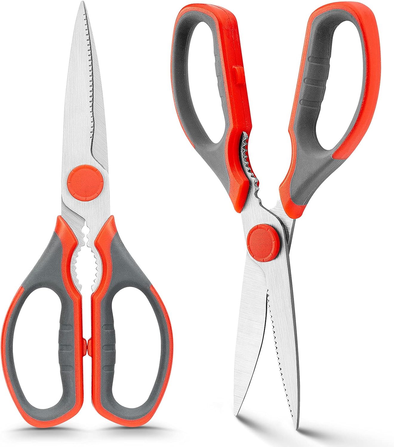 WELLSTAR Heavy Duty Kitchen Scissors, Sharp Kitchen Scissors Multipurpose Utility Stainless Steel Scissor