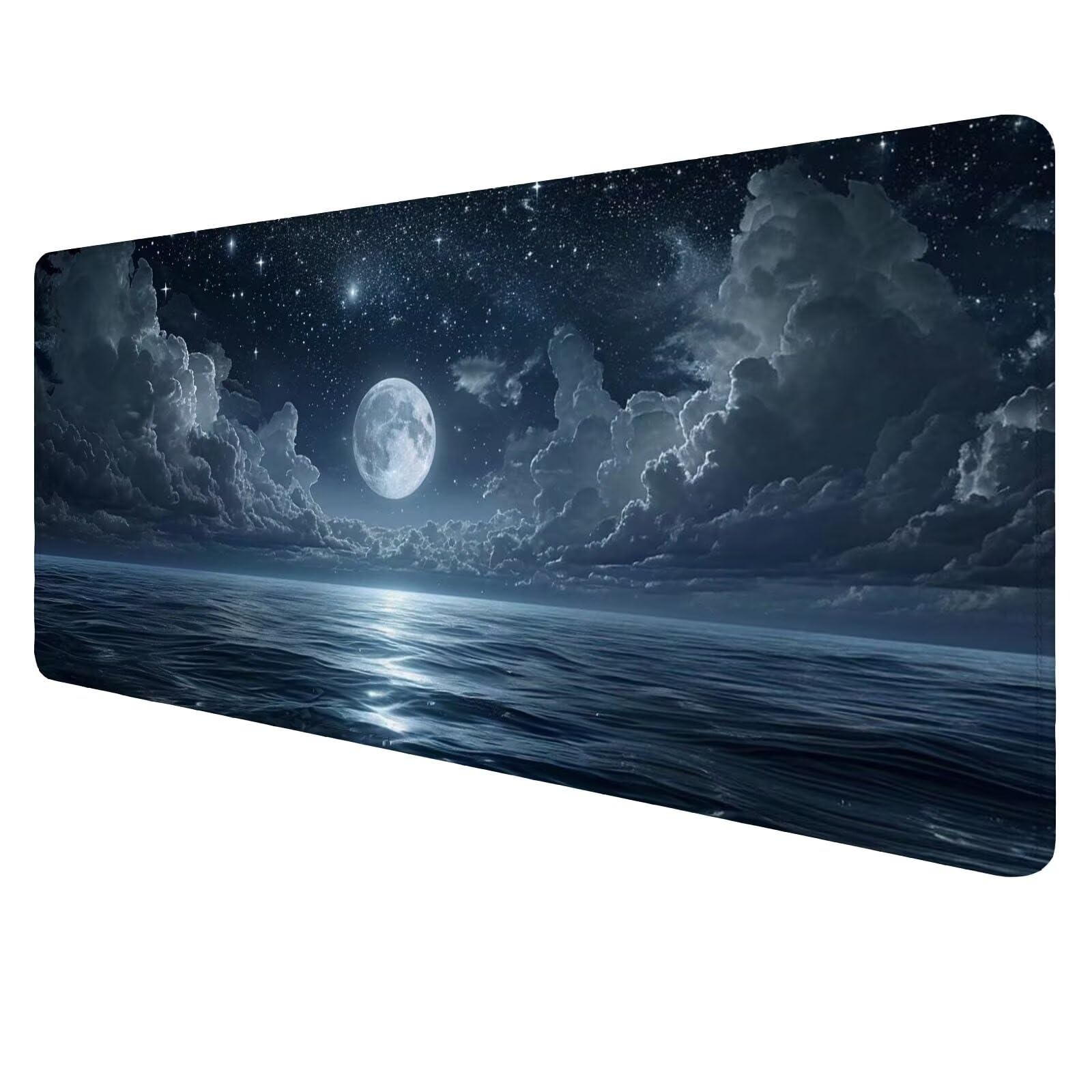 Podkładka pod mysz gwiaździste niebo duża podkładka na biurko dla graczy księżyc XXL podkładka pod mysz 1200 x 600 x 3 mm niestandardowa podkładka pod mysz, ochrona akcesoriów biurowych na biurko, do