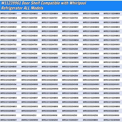 Miniatura 5 de W11239961 Repuesto W10900538 compatible con Whirlpool estante de cubo de puerta de refrigerador mejorado  Reemplazar 4591452 AP6333410 PS12578777