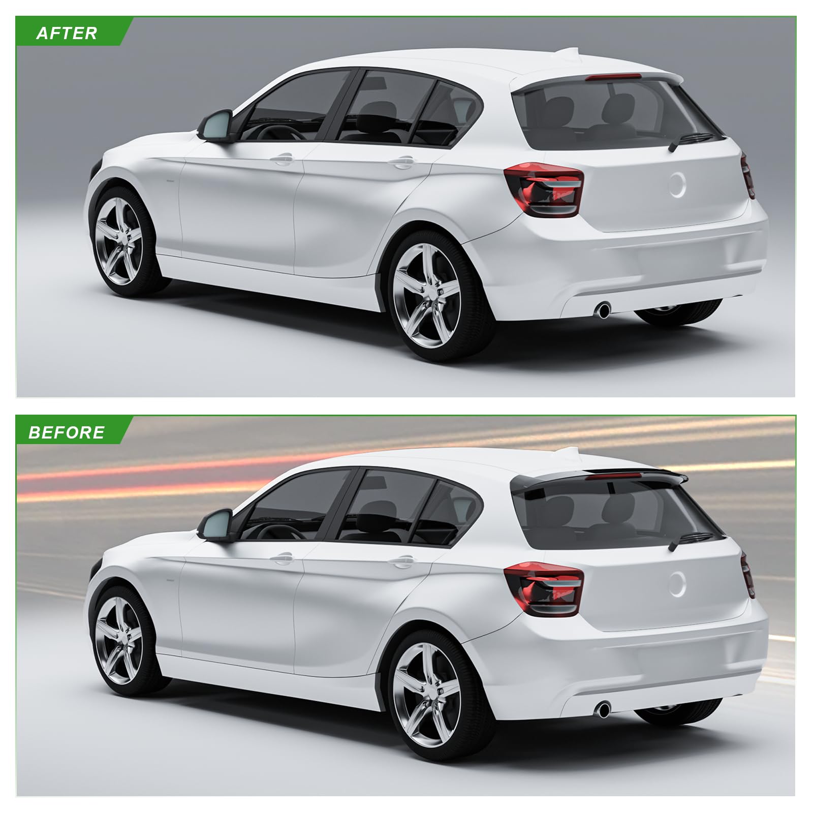 Fit for 1 Series 118i 125i F20 F21 2011-2018 Spoiler posteriore per auto, alettone per spoiler in ABS nero per auto, spoiler per bagagliaio posteriore, adatto per accessori F20 F21