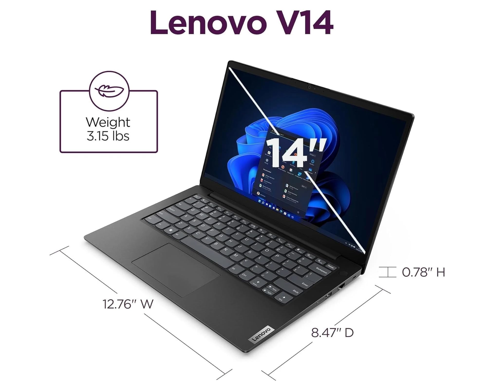 Lenovo Computer portatile 14 G4 FHD aggiornato, CPU Intel Core i7-13620H (10-Core), RAM 16 GB, SSD da 256 GB, Windows 11, portatile, Wi-Fi 6, RJ-45, batteria a lunga durata, per affari, casa, ufficio