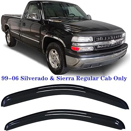 Window Rain Guards 94044 In-Channel - 4-Piece Set For 1999-2006 Chevy/GMC Silverado/Sierra 1500-3500 1999-2006 Chevy Truck - Foto 9