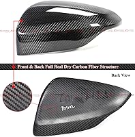 Vista 2 de Cubiertas de espejo retrovisor de fibra de carbono real totalmente seca, superposiciones compatibles con Subaru WRX VB 2022, 2023, 2024