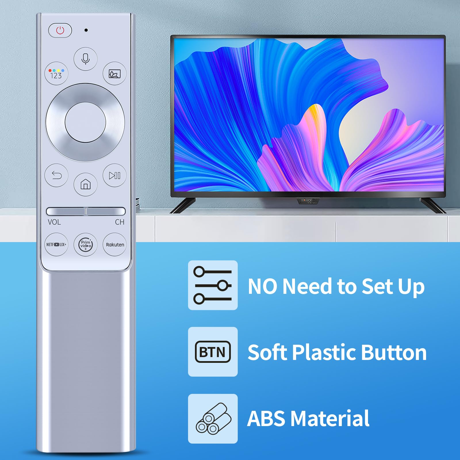 Nuovo BN59-01327B Telecomando vocale compatibile per Samsung Smart TV QLED QLC QLF RMCRMT1CP1 BN59-01311G BN59-01311B